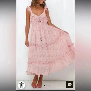 INDIKAH by angel biba ruffle cottagecore sundress in size small